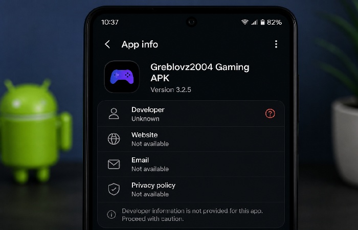 interface showing missing developer identity information