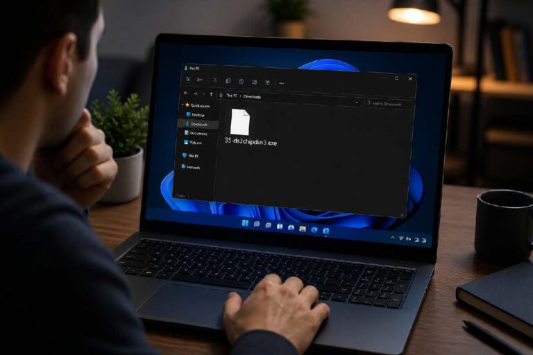 suspicious file name on laptop screen security concern