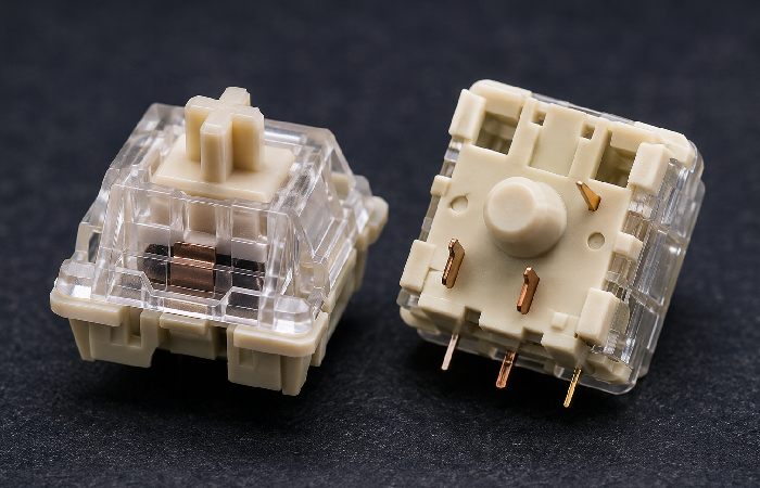 tactile mechanical keyboard switch close up